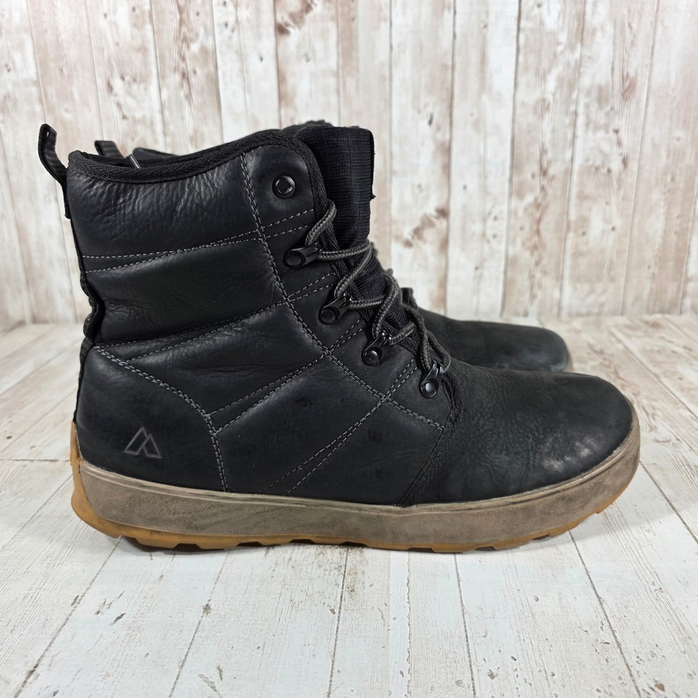 Forsake Mens Black Leather Insulated Vibram Winter Boots AD21MCW008-BLK 11